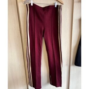 Vintage 80s Jaguar Products Acrylic Track Pants Ankle Zip Striped Men's Size LG